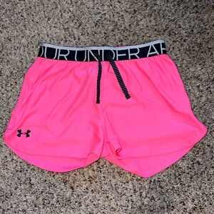 Bright Pink Under Armour Running Shorts